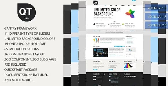 QT - Clean and Fresh Styles Joomla Template