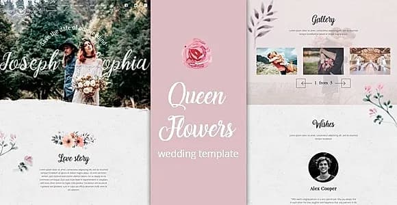 Queen Flowers - Wedding Template