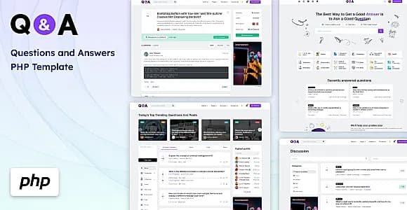 Q&A - Questions and Answers PHP Template