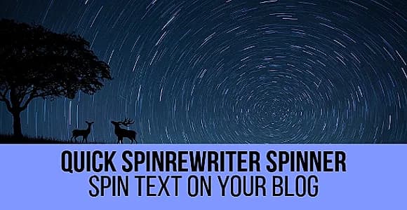 Quick SpinRewriter Spinner WordPress Plugin