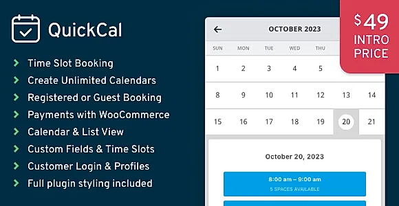 QuickCal WordPress Plugin