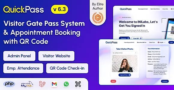QuickPass - Appointment Booking & Visitor Gate Pass System With Qr Code