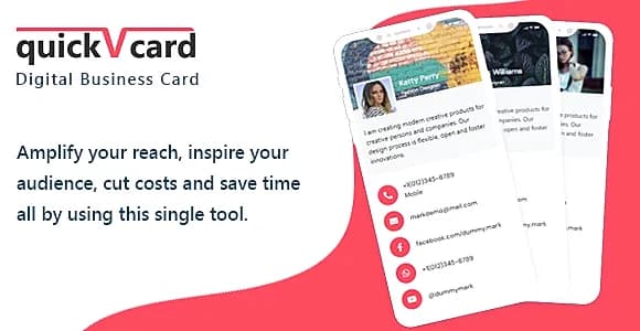 QuickVcard - vCard SaaS Digital Business Card Builder