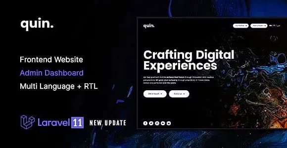 Quin - Multipurpose Website CMS & Creative Agency Management System