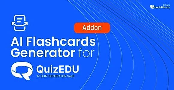 QuizEdu SaaS: AI Flashcard Generator (Addon) WordPress Plugin
