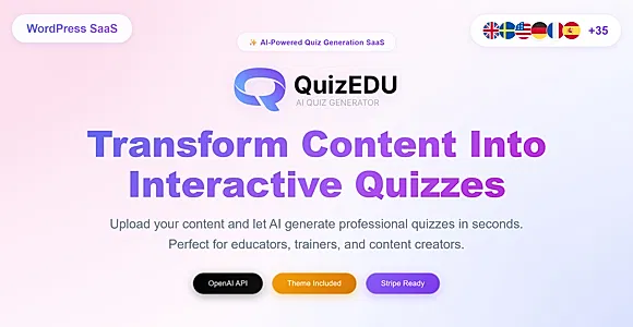 QuizEdu SaaS: AI Quiz Generator WordPress Plugin