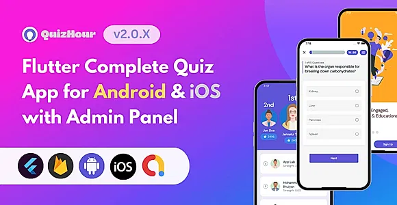 Quizhour - Flutter Quiz App for Android & iOS with Admin Panel