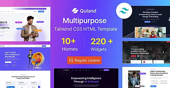 Quland - Tailwind CSS Multipurpose HTML Template