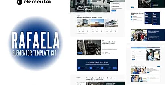 Rafaela - Bus Charter & Rental Company Elementor Template Kit