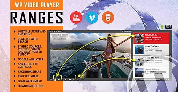 RANGES - Video Player With Multiple Start and End Points - WordPress Plugin