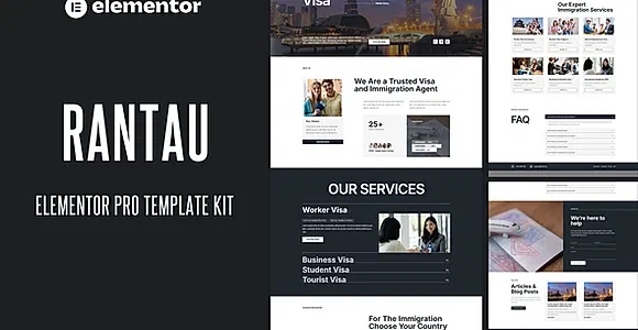 Rantau - Immigration & Visa Consulting Elementor Pro Template Kit