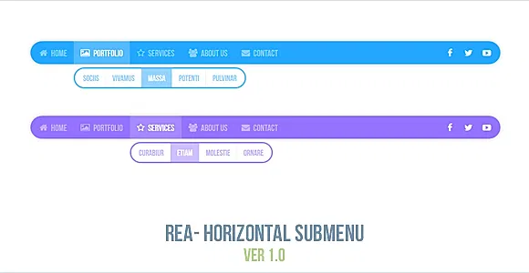 Rea - Horizontal Submenu
