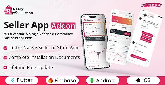 Ready eCommerce - E-Commerce Seller App | Store App | Provider App | Vendor App Addon