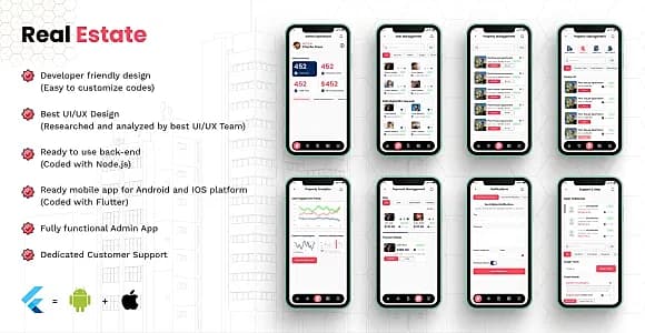 Real Estate Admin App – Flutter Mobile Admin for Property Management