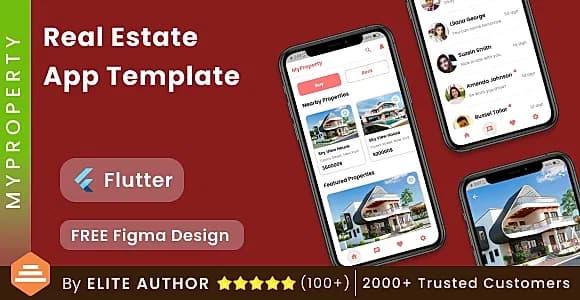 Real Estate Android App + Real Estate iOS App Template | Flutter | MyProperty