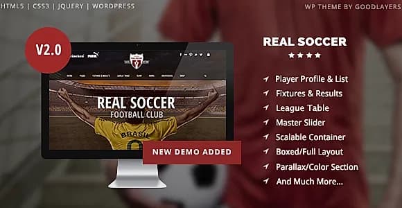 Real Soccer WordPress Theme