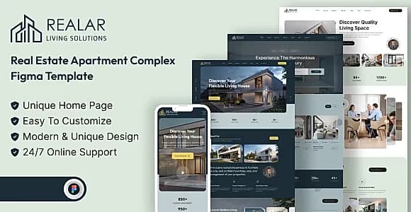 Realar - Real Estate Apartment Complex Figma