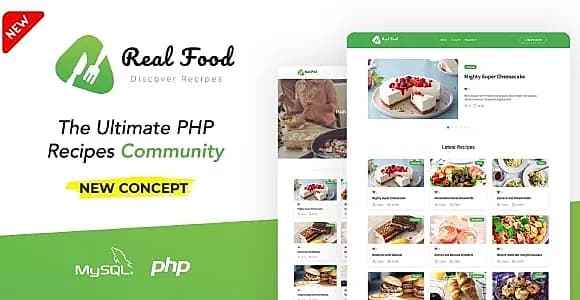 RealFood | The Ultimate PHP Recipes & Community Food + RTL Support