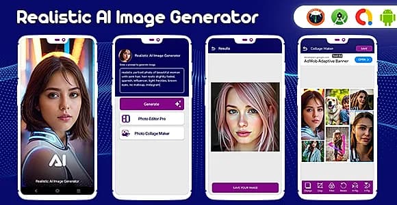Realistic AI Image Generator, AI Art Generator, Fast AI Art Generator, Photo Editor/AI Art
