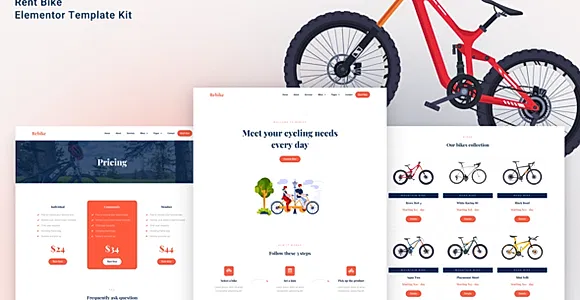 Rebike - Rent Bike Elementor Template Kit