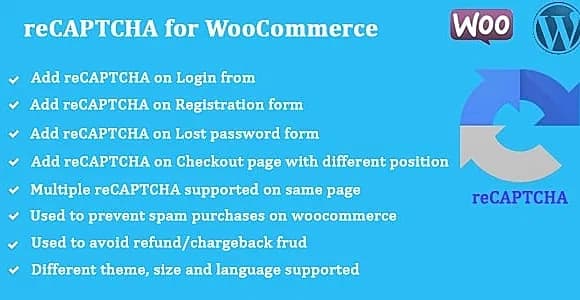 reCAPTCHA for WooCommerce WordPress Plugin
