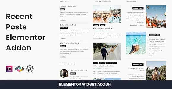 Recent Posts Elementor Addon WordPress Plugin
