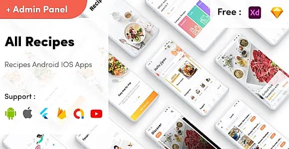 Recipe App - Ultimate Recipes App flutter 3.0 Cooking app Android and IOS