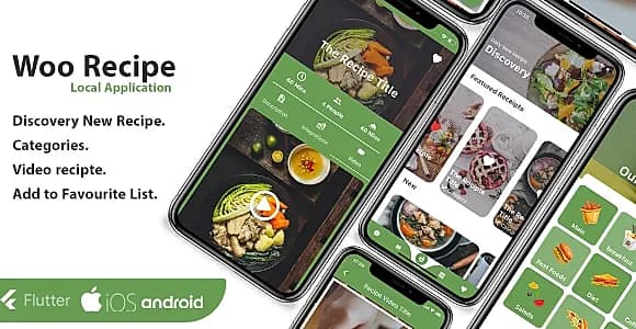 Recipe Flutter Application - ios and android