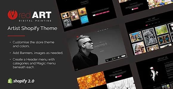 Red Art - Shopify Arts & Portfolio Gallery Store Theme