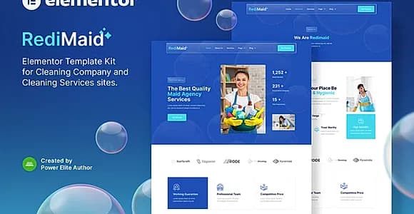 Redimaid - Cleaning & Maid Service Agency Elementor Template Kit