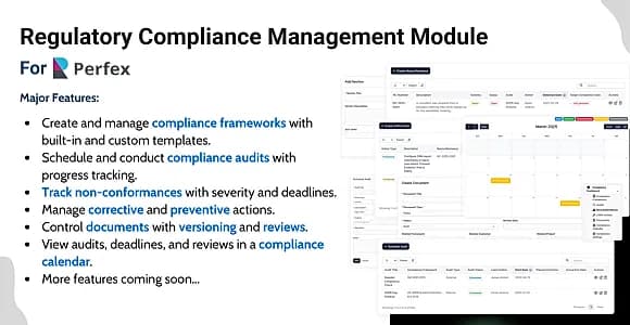 Regulatory Compliance Management Module for Perfex CRM