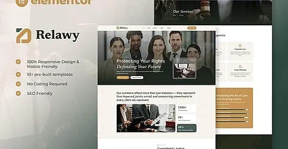 Relawy - Law Firm & Attorney Elementor Template Kit