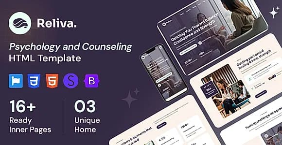Reliva - Psychology and Counseling HTML Template