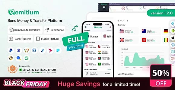 Remitium - All-in-One Send Money & Wallet App (Web + Mobile)