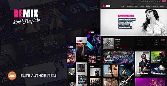 Remix - HTML5 Music Template