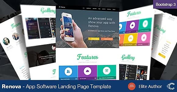 Renova - Startup App Landing Page Template