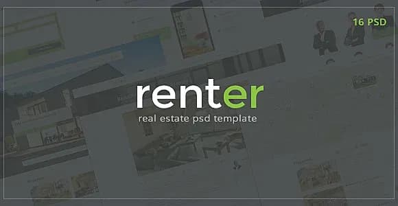 Renter — Rent & Sale Real Estate Agency PSD Template