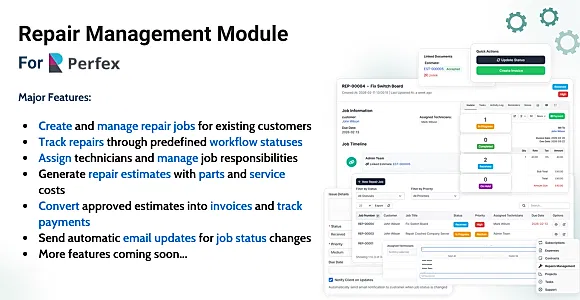 Repair Management Module for Perfex CRM
