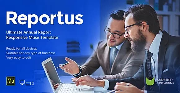 Reportus - Annual Report Responsive Muse Template