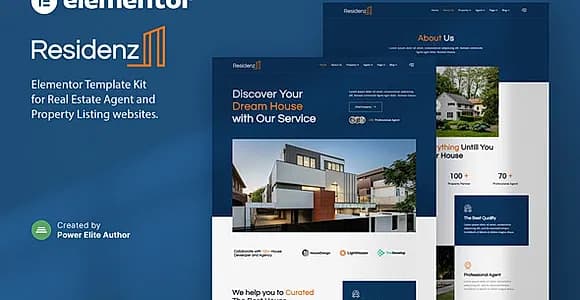 Residenz - Real Estate Agent & Property Listing Elementor Template Kit