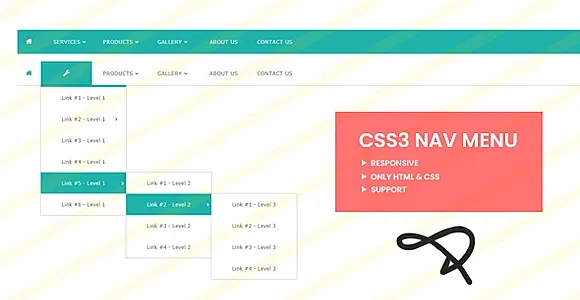 Responsive Animated CSS3 Nav Menu