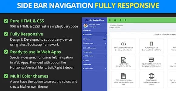 Responsive Bootstrap Sidebar Navigation