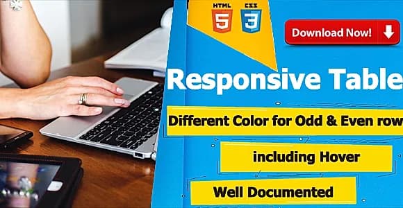 Responsive Sortable Table for HTML Websites