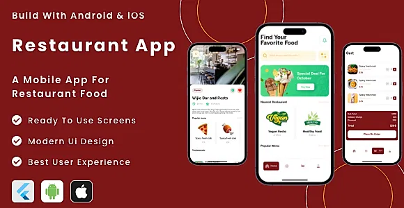 Restaurant App - Flutter Mobile App Template