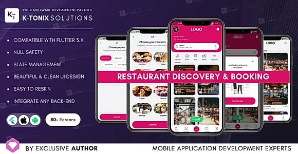 Restaurant Discovery & Booking Flutter UI Kit | Foodie App | Dine-Out Finder