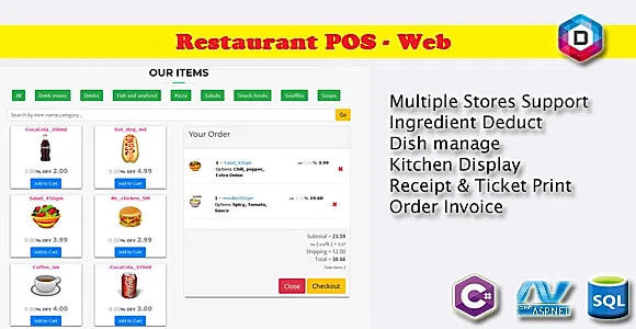 Restaurant Point of Sale - Rest POS WEB
