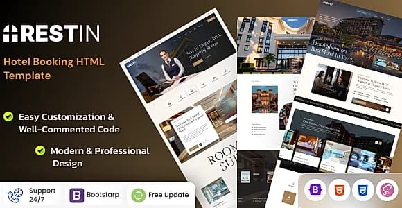 Restin - Luxury Hotel Booking HTML Template