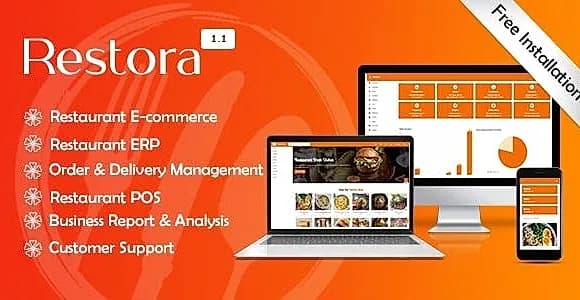 Restora - Restaurant Management System + Restaurant E-commerce