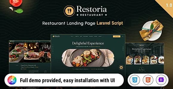 Restoria - Luxury Restaurant Laravel Website