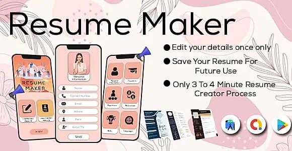 Resume PDF Maker - CV Builder - Resume Builder App - CV Maker PDF - Resume Maker - Resume PDF Editor